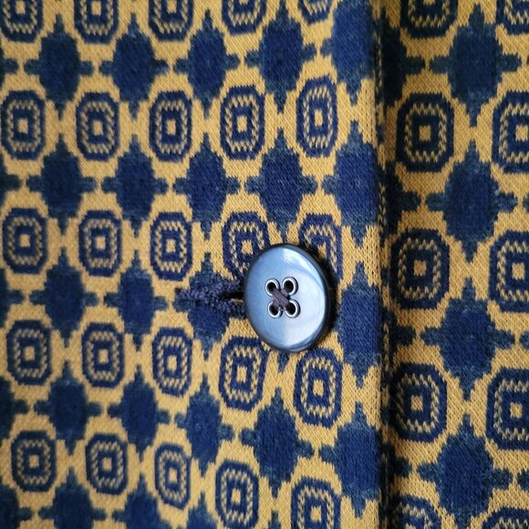 Cabi Kensington Proper Standout Medallion Blazer, Women’s M, Fitted, Gold/Navy - Picture 5 of 13